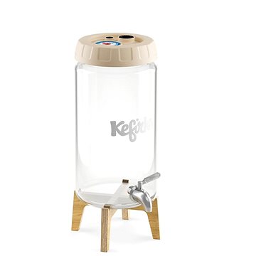 

Kefirko Kombucha fermenter se stojánkem a výčepem, 4 l, béžový