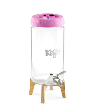 

Kefirko Kombucha fermenter se stojánkem a výčepem, 4 l, růžový