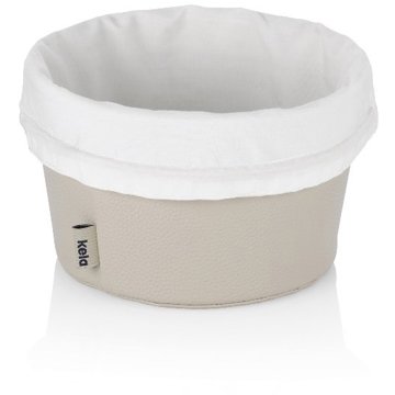 

Kela Košík na chleba Grana PU kůže stříbrný šedý 11 × 19 cm