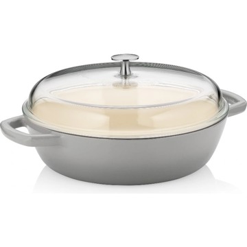

KELA Calido Farmářská pánev světle šedá kulatá 16 cm 28 cm 3,8 l litina