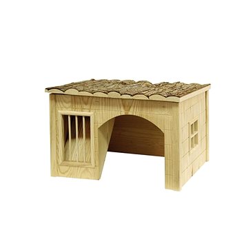 

Kerbl Domek pro králíky, s jeslemi na seno, 42 × 34 × 27 cm