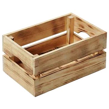 

Kesper Dřevěná opálená bedýnka 30x20x15cm