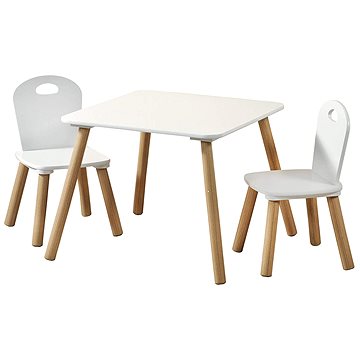 Kesper Dětský stolek se dvěma židlemi- bílý - Dětský nábytek