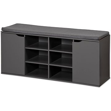 

KESPER Botník se sedákem a úložnými boxy, šedý, 103 x 48 x 30,5 cm
