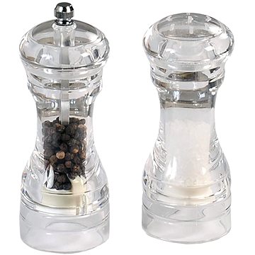 

Kesper Mlýnek na pepř a slánka 14 cm, průhledný akryl