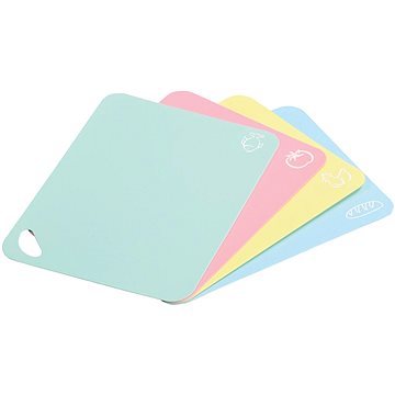 

KESPER Prkénka na krájení 4 ks, 38 × 29 × 0,2 cm, plast, pastelové