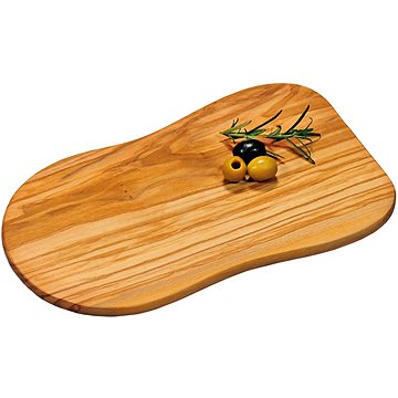 

KESPER Prkénko na krájení a servírování, 30 × 18 × 1,2 cm, olivové dřevo