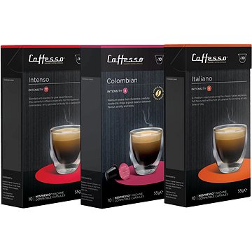 

Caffesso Balíček kapslí Intenso, kolumbijská a italská