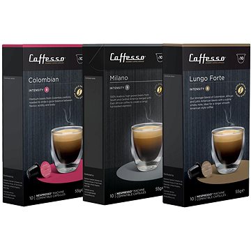 

Caffesso Balíček kapslí Colombian, Milano a Lungo Forte