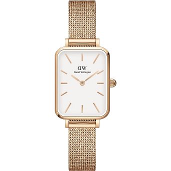 

DANIEL WELLINGTON Quadro Pressed Mesh Rose gold/White