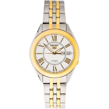 

SEIKO 5 Two Tone Stainless Steel Silver bicolor Automatic SNKL36J1