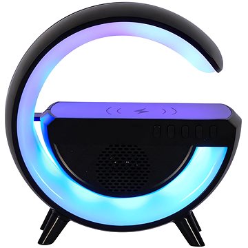 

KIK KX3383 Multifunkční Bluetooth reproduktor RGB s bezdrátovou nabíječkou, černý