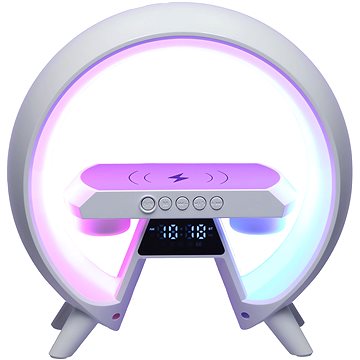 

KIK KX3384 Multifunkční Bluetooth reproduktor RGB s bezdrátovou nabíječkou, bílý
