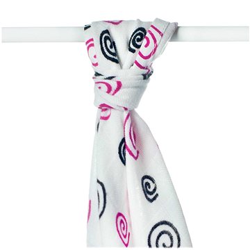 

KIKKO XKKO BMB Bambusová osuška 90 × 100, Spirals&Bubbles, Magenta Spirals