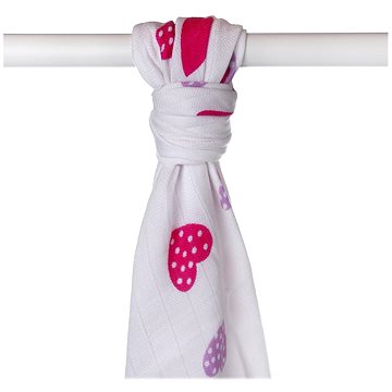

KIKKO XKKO BMB Bambusová osuška 90 × 100, Hearts&Waves, Lilac Hearts