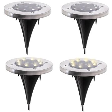

KIK KX4964 Zahradní solární lampa 8 LED 4 ks studená bílá