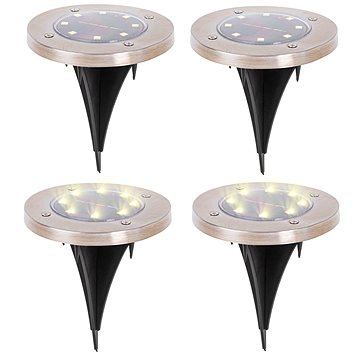 

KIK KX4964 Zahradní solární lampa 8 LED 4 ks teplá bílá