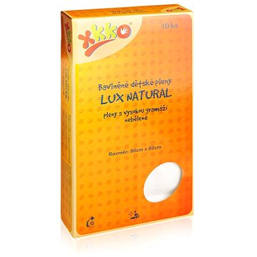 

XKKO LUX ECO vysokogramážní dětské pleny 80 × 80 - Natural 10 ks