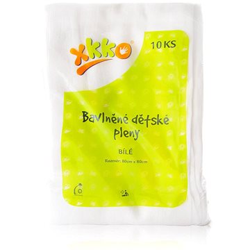 

XKKO Classic dětské pleny 70 × 70 - Bílé 10 ks
