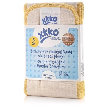

XKKO Organic vkládací pleny - Staré časy Natural Velikost S 2 ks