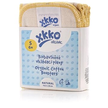 

XKKO Organic vkládací pleny - Twill Natural Velikost S 6 ks