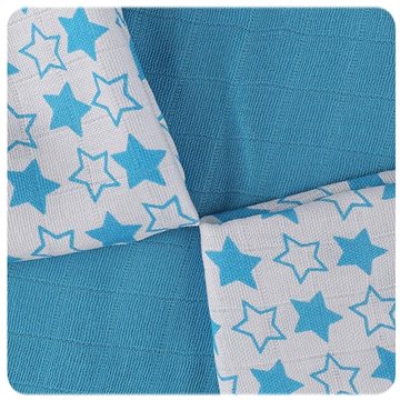 

XKKO BMB Bambusové ubrousky 30 × 30 cm, Little Stars Cyan mix 9 ks