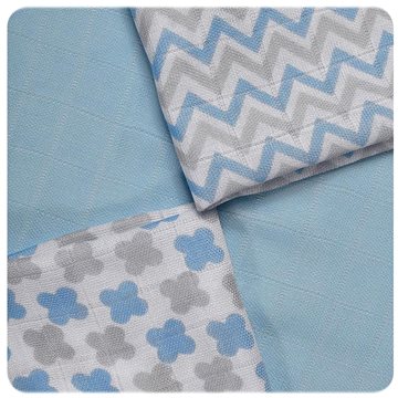 

XKKO BMB Bambusové ubrousky 30 × 30 cm, Scandinavian Baby Blue mix 9 ks