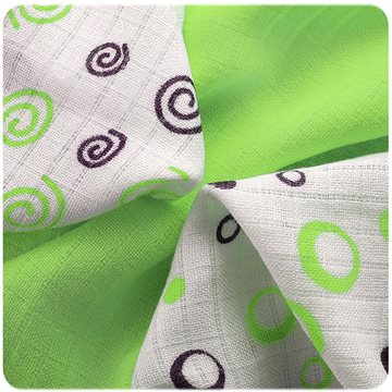

XKKO BMB Bambusové ubrousky 30 × 30 cm, Spirals&Bubbles Lime mix 9 ks