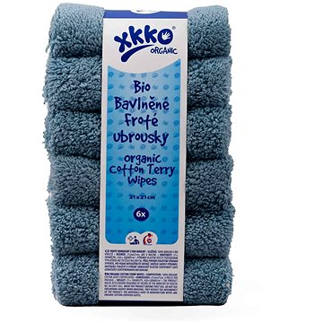 

XKKO Organic BIO bavlněné froté ubrousky 21 × 21 cm, Mountain Spring 6 ks