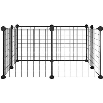 

SHUMEE 8panelová ohrádka pro zvířata černá 35 × 35 cm ocel, 171621