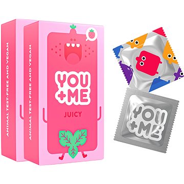 

YOU ME Juicy kondomy se šťavnatým jahodovým aroma, 2× 12 ks