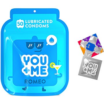 

YOU ME Romeo kondomy se zvýšenou dávkou lubrikace, 50 ks