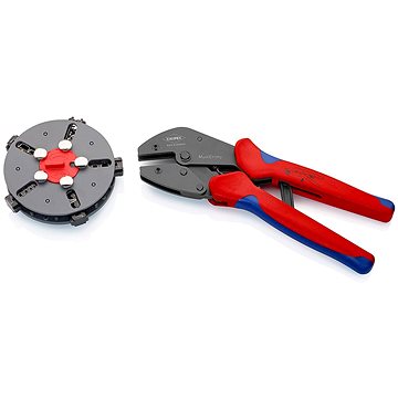 Knipex MultiCrimp® Lisovací kleště s výměnným zásobníkem, brunýrované 250 mm 973302
