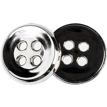 

Bellatex Knoflík 1,3 cm stříbrný 4 dírky 343991B sada 6 ks