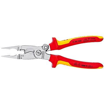 

Knipex Elektroinstalační kleště izolované, VDE, ploché čelisti chrom 200 mm O 15 mm / 50 mm2 1396200