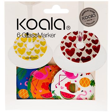 

Koala Rozlišovač na skleničky set 6 ks plameňák