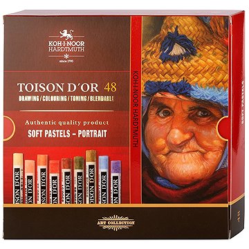 KOH-I-NOOR TOISON D´OR 8516/48 prašné křídy portrét 48 ks