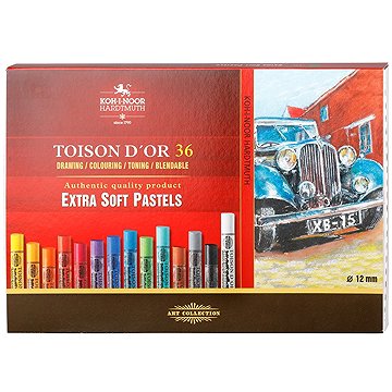 KOH-I-NOOR TOISON D´OR EXTRA SOFT 8555/36 prašné křídy 36 ks