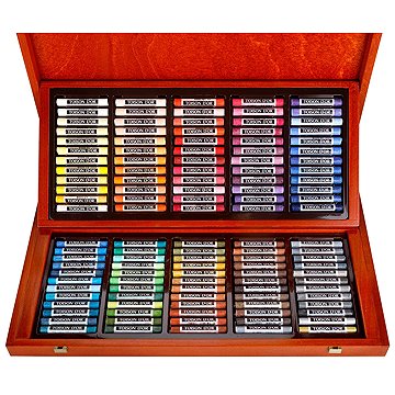 Koh-i-noor TOISON D´OR 8539/120 prašné křídy v dřevěné kazetě 120 ks