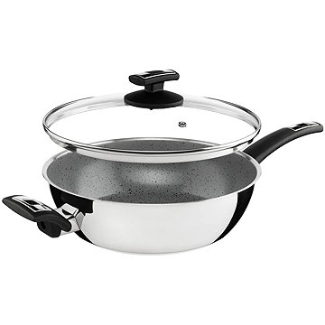 

Kolimax Cerammax Pro Comfort, s rukojetí a úchytem, s poklicí, průměr 26 cm, šedý granit