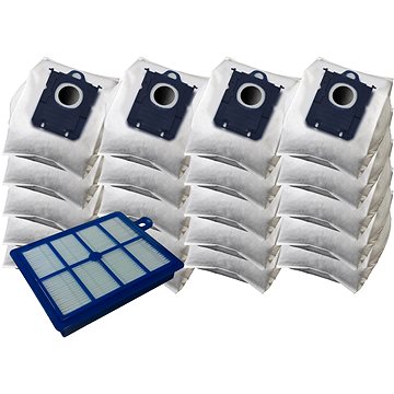 

KOMA SB03PL - Sada 20ks sáčků včetně HEPA filtru pro vysavače AEG, Electrolux, Philips používající s