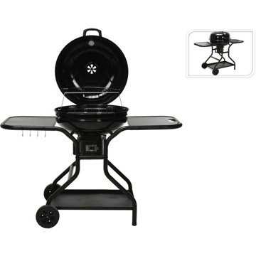 

PROGARDEN Gril na dřevěné uhlí kulový s bočními stolky 56 cm