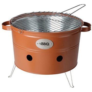 

PROGARDEN Gril na dřevěné uhlí přenosný 34 cm oranžový