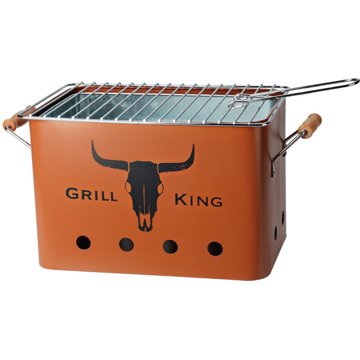 

PROGARDEN Přenosný gril na dřevěné uhlí Grill King 43 × 20 cm cihlový