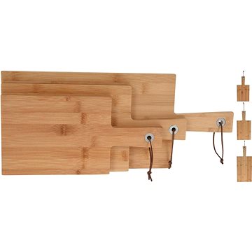 

Koopman Sada krájecích desek s rukojetí bamboo - 3 ks
