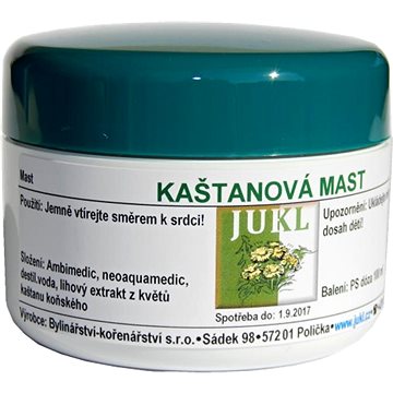 

Jukl Kaštanová mast křečové žíly žil, záněty žil, trombozy