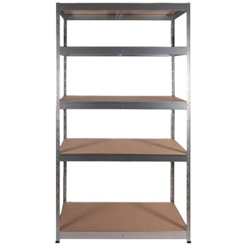 Kovona kovový regál s policemi z MDF, 180 × 120 × 40 cm, 5 polic