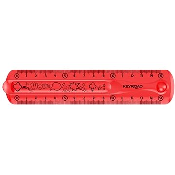 

KEYROAD Flexi 15cm, ohebné, červené