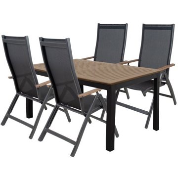 

DOPPLER Sedací souprava EXPERTWOOD Plus, 4+1, hliníková
