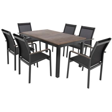 

DOPPLER Sedací souprava EXPERTWOOD Plus, 6+1, hliníková